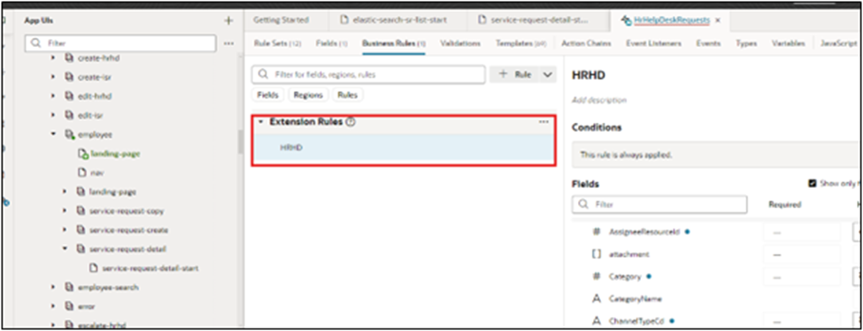 Customizing Employee Help Desk UI using Visual Builder Studio - Click on ‘Edit Layout’