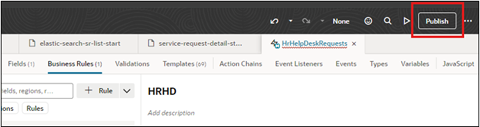 Customizing Employee Help Desk UI using Visual Builder Studio - HRHD