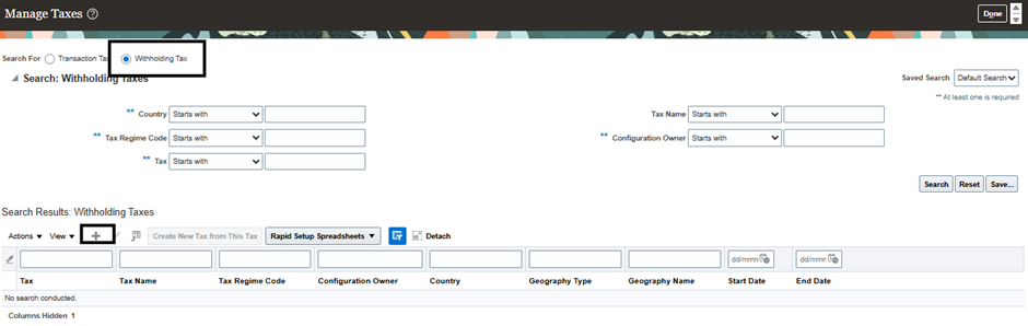Applying Old TDS Prepayments to New TDS Invoices in Oracle ERP Financials. - Adding Withholding Taxes