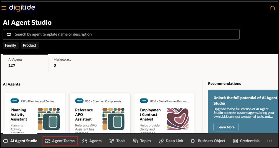 AI Powered Policy Advisor - Click on Agent Teams
