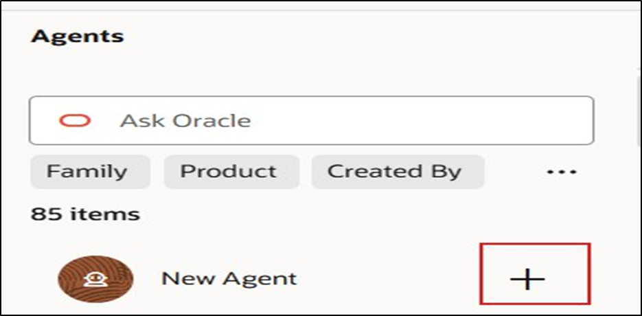 AI Powered Policy Advisor - Click on the + icon to add the New Agent
