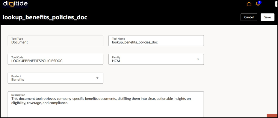 AI Powered Policy Advisor - Fill in all the details like Tool Name , Description etc