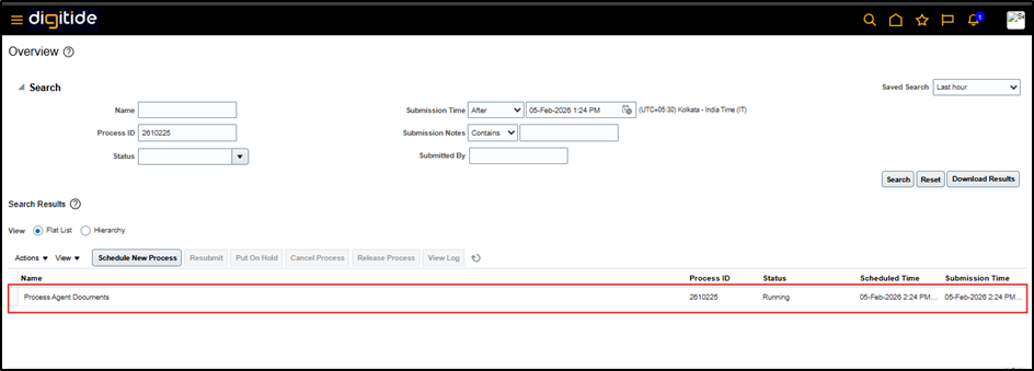 AI Powered Policy Advisor - Schedule a process named “Process Agent Documents”