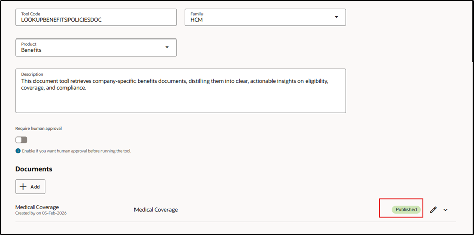 AI Powered Policy Advisor -Now the Document status will be changed to “Published”