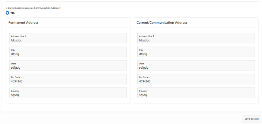 Design and Implementation of a Personal Information Form in Oracle APEX with Address Auto-Synchronization - Repeat the same for all required columns