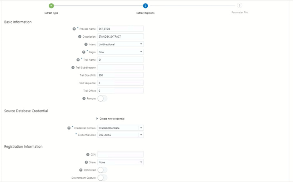 Set Up Bidirectional Replication for Oracle GoldenGate Microservices Architecture - ADDING EXTRACT EXT_STDB FOR MACHINE 2