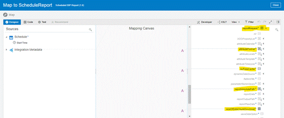 Schedule BIP Report And Place Data Onto Content Server from OIC - Report Request