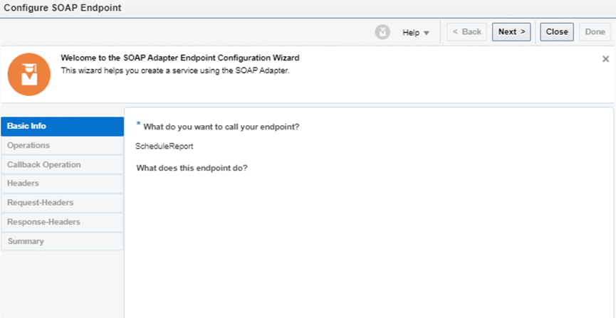 Schedule BIP Report And Place Data Onto Content Server from OIC - SOAP Adaptor for Schedule Report