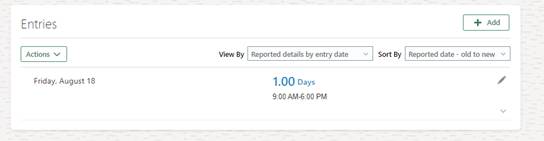 Time And Labor And Absence Management Integration in Oracle HCM cloud - Time card Page