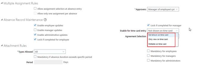 Time And Labor And Absence Management Integration in Oracle HCM cloud - Absence OTL Integration Field