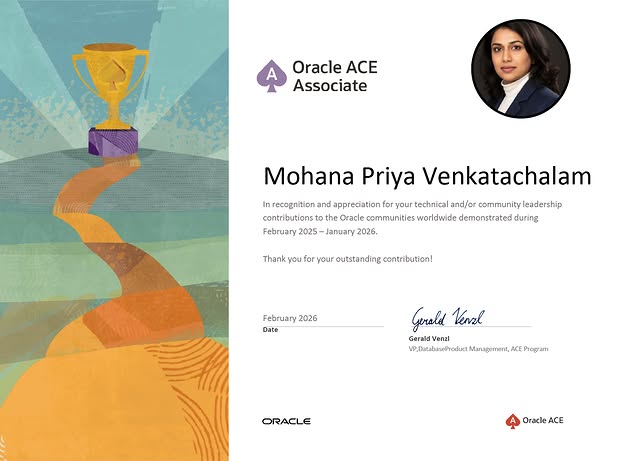 Mohana-Oracle ACE Associate