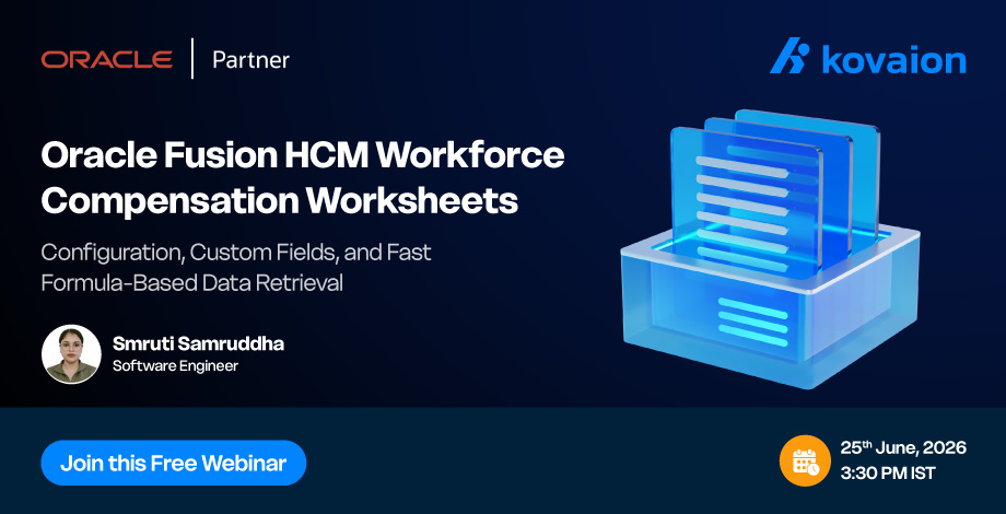 Webinar Oracle Fusion HCM Workforce Compensation Worksheets