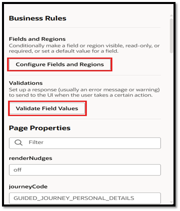 Enhancing Oracle Cloud HCM with Defaulting and Validation Rules Using Visual Builder Studio - Configure Fields and Region