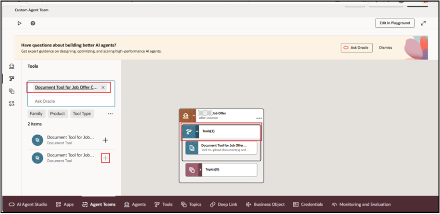Redwood Experience: AI-Powered Job Offer Creation - Add Document Tool To Agent