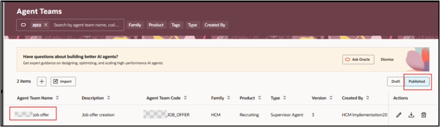 Redwood Experience: AI-Powered Job Offer Creation - Publish the Agent