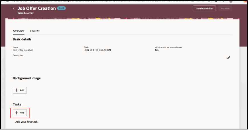 Redwood Experience: AI-Powered Job Offer Creation - Add Task