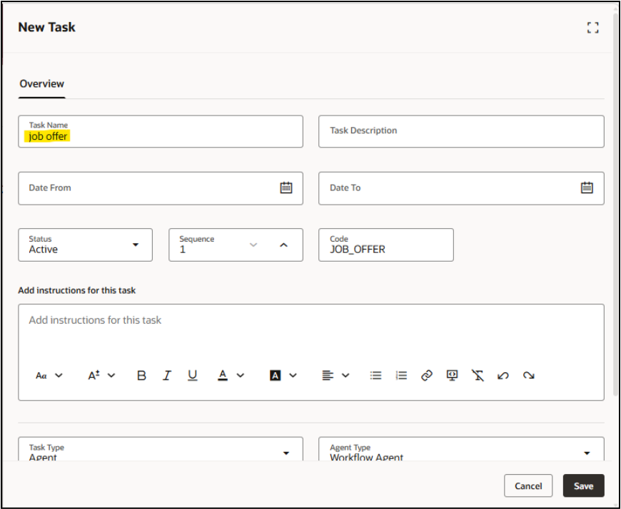 Redwood Experience: AI-Powered Job Offer Creation - Task Name
