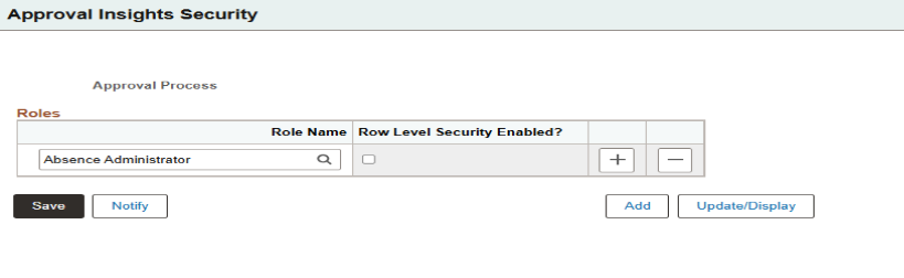 PeopleSoft HCM PUM 55 Approval Insights for Administrators Guide
- Approval insight security
