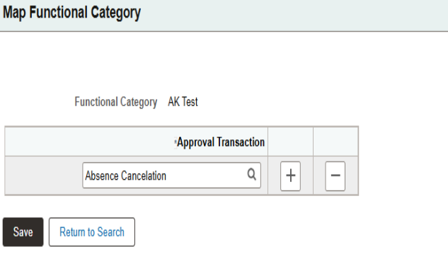 PeopleSoft HCM PUM 55 Approval Insights for Administrators Guide
- Map Functional category