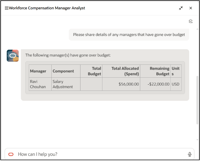 Oracle Fusion Cloud HCM 26C - Workforce Compensation Analyst AI Agent - 2