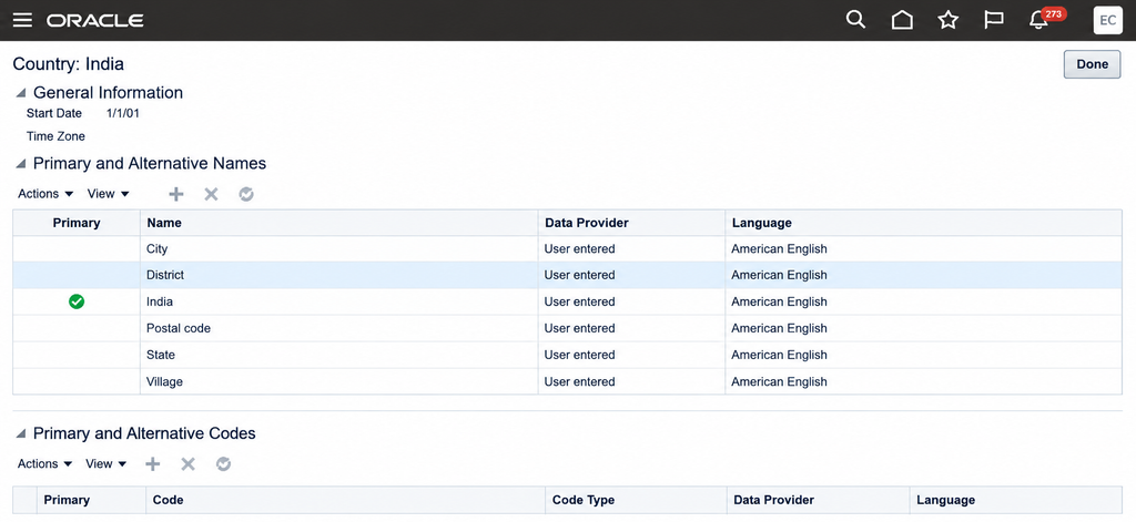 Oracle Fusion HCM Geography- Types of Geographies
