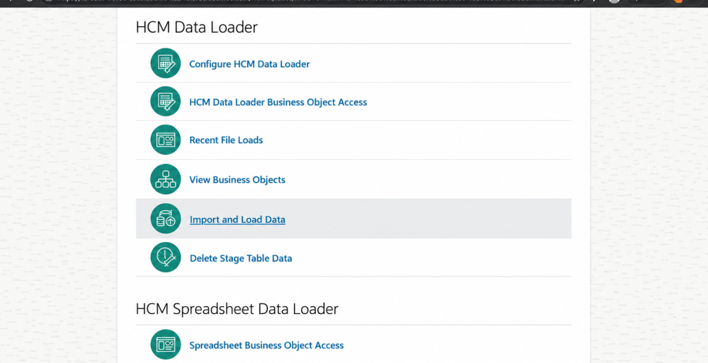 Oracle Fusion HCM Loading Location - Open Import and Load Data