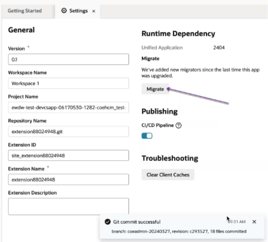Upgrading Visual Builder Studio (VBS) Workspace After a Quarterly Fusion Release - 4