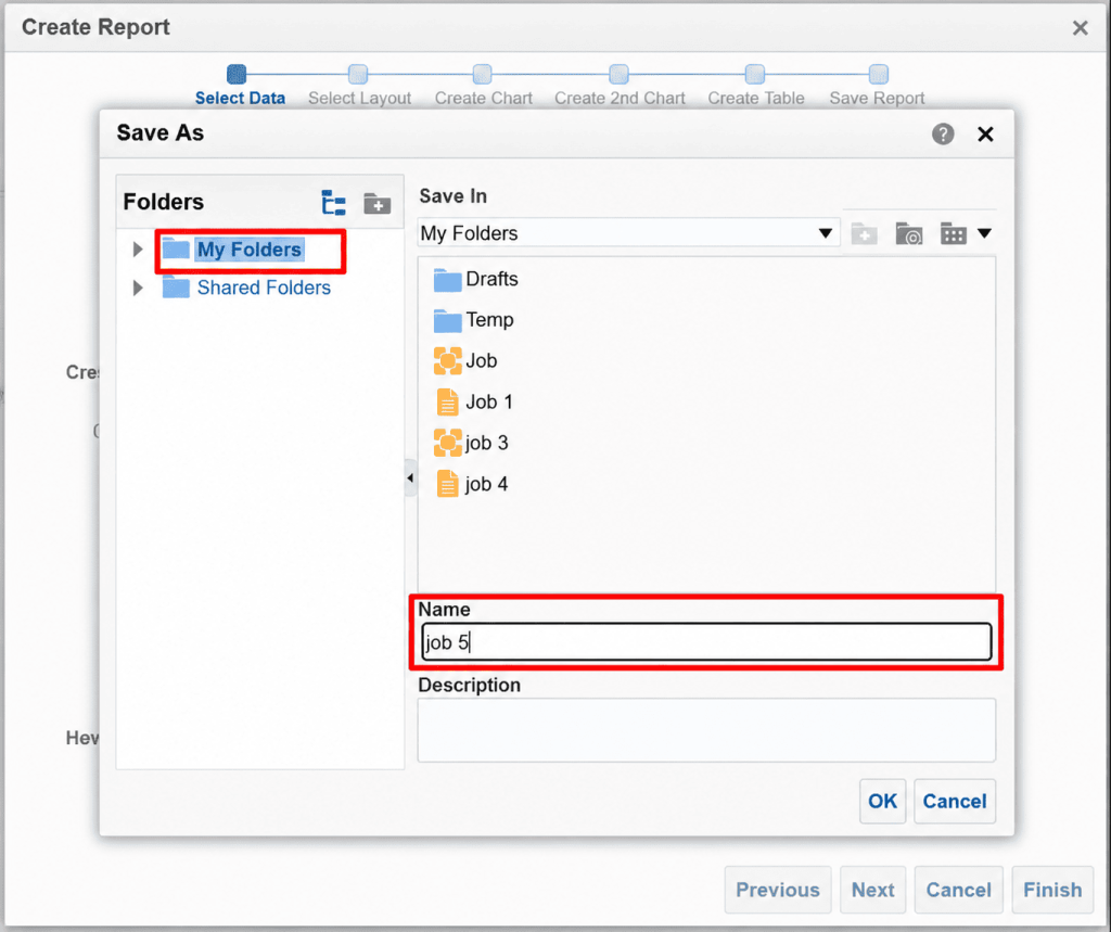 Creating a BI Publisher Report Layout for Job Reports in Oracle Fusion HCM - Fig 13 Save As dialog when creating the report