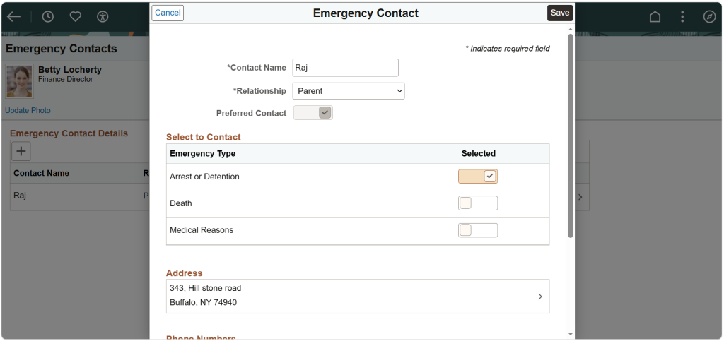 PeopleSoft HCM PUM 55: Emergency Contact Management