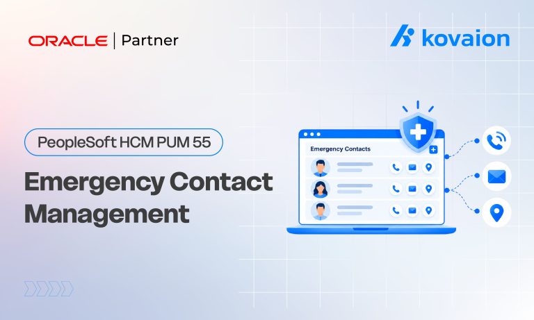PeopleSoft HCM PUM 55 Emergency Contact Management